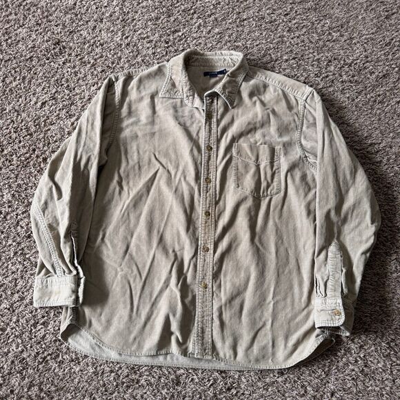 J. Crew Other - J. Crew Shirt Men’s XL Beige Tan Corduroy Long Sleeve Button Down Pocket VTG